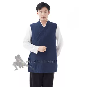 Caldo abito taoista Wudang Shaolin Kung fu gilet Hanfu inverno arti marziali giacca - Foto 1 di 9