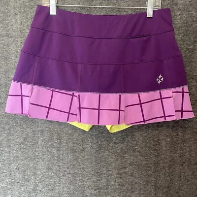 Falda corta JoFit para mujer XL púrpura amarilla golf tenis pickleball elástica Foto 1 de 4
