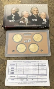 2007 U.S. Mint Presidential $1 Dollar Coin Proof Set With Box & COA - Bild 1 von 6