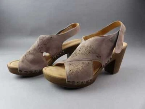 Gabor Damen Pumps beige Gr. 39 UK 6 Sandalette Slingback Leder Klett (W) - Bild 1 von 10