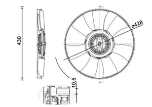 MAHLE Radiator Fan For VW Crafter 16- 04L121301A - Picture 1 of 1