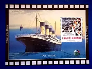SELLOS TEMA TITANIC TURKMENISTAN 1998 HB 28 1v. Nuevo - Imagen 1 de 1