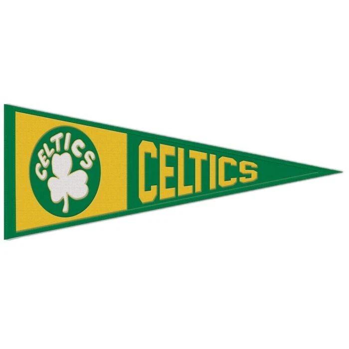 Boston Celtics Throwback NBA Embroidered Wool 13" x 32" Pennant - Image 1 of 1