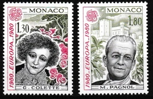 Mónaco - Conjunto de Personajes Importantes MNH 1980 Mi. 1421-1422 - Imagen 1 de 1