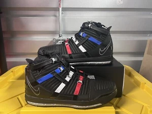 Nike Zoom Lebron 3 "Barber Shop" Basketball Shoes DO9354-001 Mens Sz 12 No Lid - Picture 1 of 7