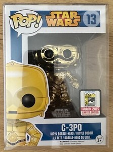 STAR WARS Funko POP! - C-3PO Gold Chrome #13 - 2015 San Diego Comic Con Exclusiv