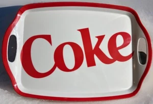Schönes "COKE" klassisches rot & weiß Serviertablett Platte Coca Cola von Gibson RAR!!! - Bild 1 von 2