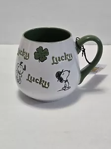 Peanuts Snoopy St. Patricks Day "Lucky" 21 oz Clover Green & White New With Tag - Picture 1 of 4