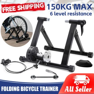 6 Level Magnetic Indoor Bike Trainer Exercise Station Resist Rack Stand Bicycle - Picture 1 of 12