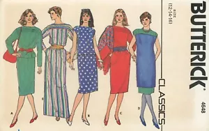 Butterick 4648 Dress, Tunic, Top w Yoke Tucks & Pockets, Straight Skirt Sz 12-16 - Picture 1 of 4