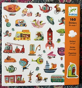 DJECO Let's Go! Stickers set of 160 ages 4-8 - Picture 1 of 5