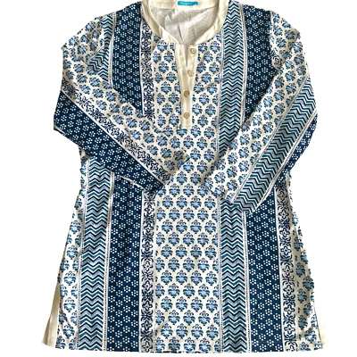 Top túnica J McLaughlin Catalina M tela Catalina Biscayne costa náutica Foto 1 de 4