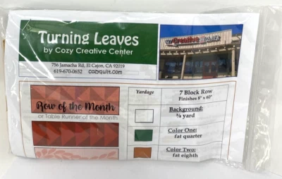 Cozy Quilt Designs Table Runner Of the Month June 2021  Turning Leaves NIP - Image 1 of 4