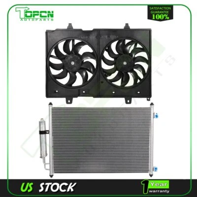 Engine Condenser and Cooling Fan Assembly For 2010 2011 2012 2013 Nissan Rogue — 第 1/4 张图片