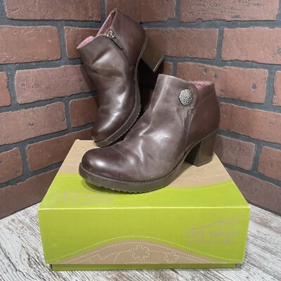 Botines Dansko Amelia Cremallera EUR 38 Mujer Talla 7.5-8 Marrón Cuero de becerro Botón Foto 1 de 4