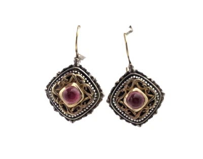 KONSTANTINO 18K GOLD STERLING SILVER EARRINGS 12.4GR #1193 - Image 1 of 4