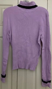 Worthington Lilac Ribbed Sweater w/Mock Turtleneck -Large *NWT* - Picture 1 of 8
