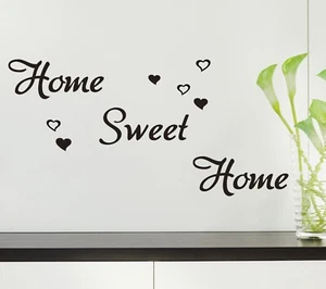 Home Sweet Home Wall Art Quote Vinyl wall sticker, DIY Wall Decal- HIGH QUALITY - Picture 1 of 7