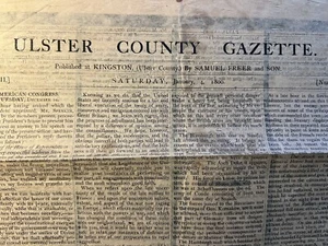 1800 Ulster County Gazette Newspaper George Washington Obituary Reprint Death - Picture 1 of 8