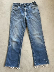 Vintage 80s 32 A x29 Lee Riders Boot Cut Made In USA Union Made Denim Jeans - Picture 1 of 12