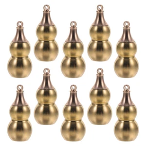 10 Pcs Creative Copper Gourd Pendant Year of The Keychain Wu Keyring Lucky - Picture 1 of 12