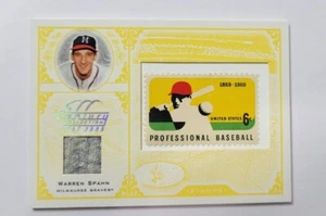 Maglietta GU GU Warren Spahn 2005 collezione Leaf Century ~ / timbro ~ /39 ~ HOF, 19/69 - Foto 1 di 2