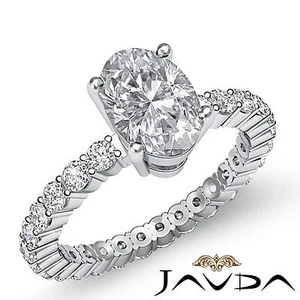 Classic Prong Setting Oval Cut Diamond Engagement Ring GIA Certified I SI1 1.8Ct - Picture 1 of 12
