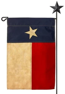 Bandera de jardín de Texas de nailon cosida antigua vintage - Imagen 1 de 1