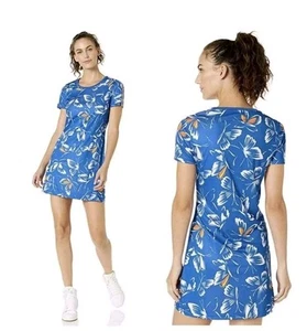 Neu mit Etikett Adidas schönes Schmetterling Farm Muster Größe SMALL sportliches Kleid Kurzarm - Bild 1 von 10