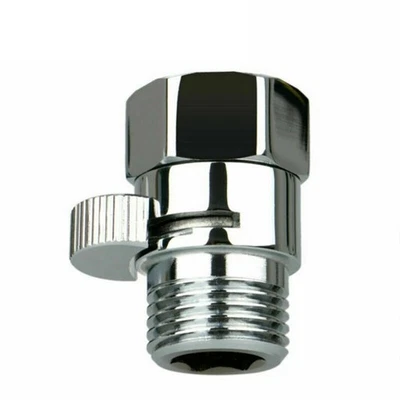 Bathroom Solid Brass Flow Control Shower Head Shut-Off Valve Water Saver Switch - Image 1 of 4