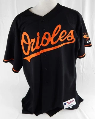 Camiseta preta autêntica masculina Baltimore Orioles anos 2000 em branco Majestic 52 956 - Imagem 1 de 4