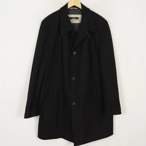 HUGO BOSS Men's Coat Size UK44 EU54 2XL Wool Collared Pockets Black - Picture 1 of 13