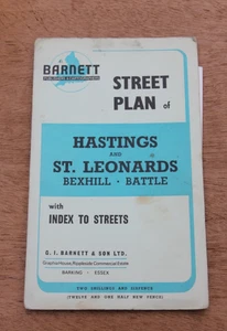 BARNETT - Street Plan of Hastings & St. Leonards - 1970's - Good - Picture 1 of 5