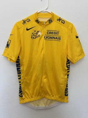 Camiseta deportiva de ciclismo vintage 2004 Nike Le Tour De France amarilla para hombre talla L hecha en Italia Foto 1 de 4