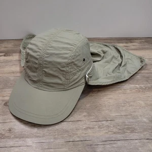 Cappello protezione solare berretto cinturino schiena uomo taglia unica collo kaki patta pesca - Foto 1 di 9