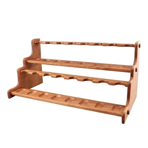 Estante de exhibición de madera de 16 pipas - Soporte para pipa de tabaco, soporte para estante para fumar y organizador - Imagen 1 de 7