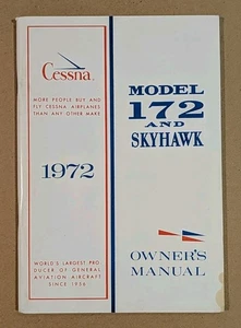 Excellent 1972 Cessna 172 Skyhawk Owner's Manual 172L D902-13 Printed 8-74 - Picture 1 of 5