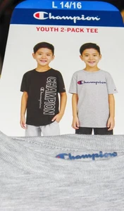 Champion Jugend 2er-Pack T-Shirts grau und schwarz 14/16 - Large - B5 - Bild 1 von 5