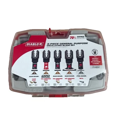 Diablo DOU5SPC Oscillating Multi-Tool General Purpose Pack Of 5 Blades