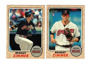 2017 Topps Heritage High Number #576 Bradley Zimmer Action + Base Rookie Lot. - Picture 1 of 2