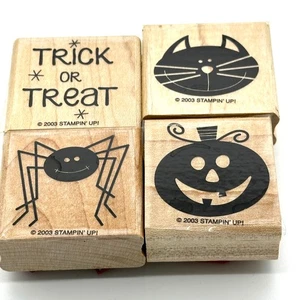 Stampin' Up! Timbri dolcetto o scherzetto Halloween ragno gatto Jack O lanterna zucca - Foto 1 di 8