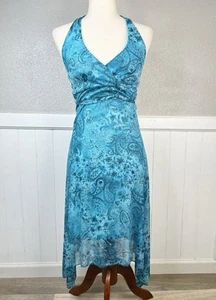Vintage Y2K Rampage Babydoll Kleid Gr. M Neckholder Fairycore Paisley 90er Paris Hilton - Bild 1 von 8