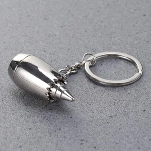 Schlüsselanhänger 3D Metall kleines Flugzeug Flugzeug Flugzeug Motorform (Boeing) - Bild 1 von 5