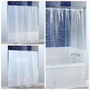 70" x 72" SlipX Solutions PEVA Shower Curtain Liners with Microban - 2 Weights - Picture 1 of 2