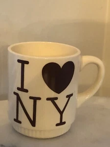 Vintage Houze Keramik Kaffeetasse Becher I Love New York Logo seltene braune Farbe USA - Bild 1 von 1