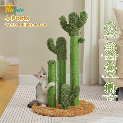 PETEPELA Kratzbaum Kaktus Katzenbaum Sisal Kratzstamm Kratzsäule Katzenkratzbaum - Bild 1 von 4