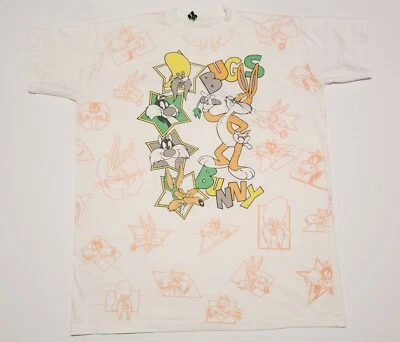 Vintage 1990s Bugs Squad 2-Sided Big Print Sleep Womens One Size Shirt - Image 1 of 3