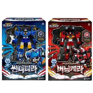 2025 Miniforce Dinoid Warrior BURNING KERA + THUNDER TYRA Transformer Robot Toy - Picture 1 of 11