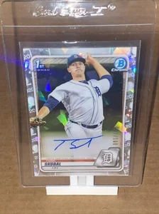 2020 BOWMAN CHROME TARIK SKUBAL /100 ATOMIC REFRACTOR AUTO 1ST ROOKIE RC DETROIT - Bild 1 von 2