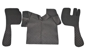 Eco Leather Floor Mats Covers Black for Volvo FH3 FH12 FH16 - Picture 1 of 2